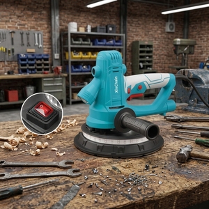 Ponceuse murale électrique DIY 850W à aspiration intégrée, vitesse variable, conception flexible, outil de ponçage mural avec poignée amovible - Product Image 4