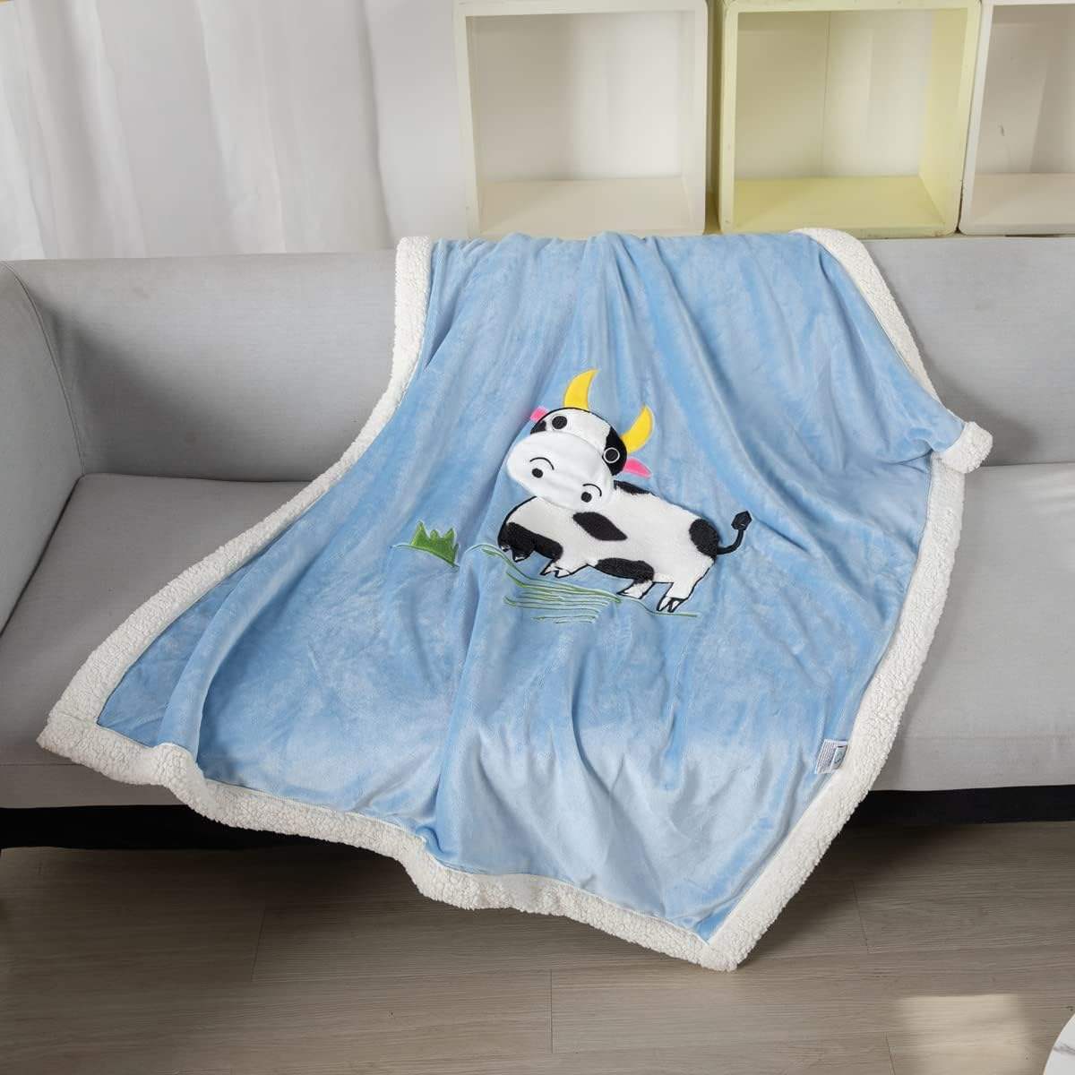 Wholesale Double Layer Sherpa Coral Velvet Flannel Blanket Modern