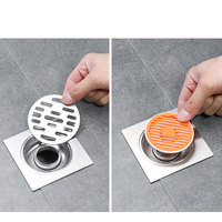 Cubierta de drenaje de baño antiolor de cocina de alta calidad, cubierta de colador de drenaje de suelo de ducha de baño, tapón de drenaje de suelo magnético de ballena