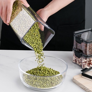 Pot de conservation alimentaire transparent en plastique de qualité alimentaire pour assaisonnements, capacité 800-1000 ml, design moderne et simple - Product Image 4