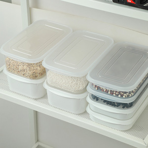 Food <b>Storage</b> <b>Containers</b> 350Ml 800Ml 1600Ml With Lid Rectangle Solid Color Food Grade Refrigerator Safe - Product Image 4