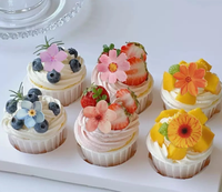 Fleurs en papier comestibles DIY pour la décoration de gâteaux, mélange rose de fleurs de cerisier Sakura pour décorations de cupcakes