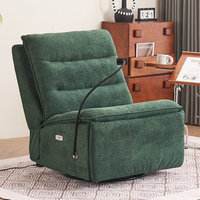 Fauteuils électriques pivotants de luxe modernes pour salon, fauteuils à bascule en velours pour adultes, canapé relaxant capitonné, design de mobilier paresseux