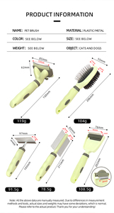 Brosse de nettoyage pour poils d'animaux, pour chiens et chats, élimination des nœuds et des poils lâches, brosses professionnelles pour le toilettage des chiens - Product Image 5