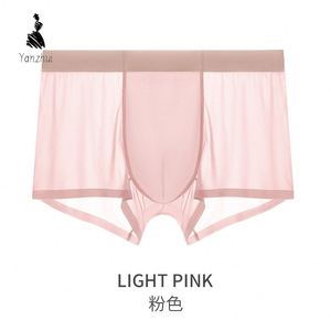Classici ed Eleganti Boxer da <span class=keywords><strong>Uomo</strong></span> di Alta Qualità in Seta Ghiaccio, Slip Sexy in Cotone per <span class=keywords><strong>Uomo</strong></span> - Product Image 4