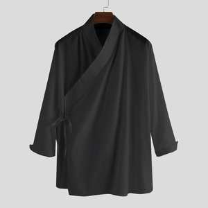 <span class=keywords><strong>Camicia</strong></span> da <span class=keywords><strong>uomo</strong></span> stile cinese tinta unita <span class=keywords><strong>camicia</strong></span> da <span class=keywords><strong>uomo</strong></span> retrò Hanfu elegante Camisa retrò <span class=keywords><strong>camicia</strong></span> di <span class=keywords><strong>pizzo</strong></span> - Product Image 3
