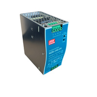 Alimentation électrique AC-DC étanche sur rail DIN Meanwell 240W 24V 48V pour éclairage LED, sortie simple NDR-240-24