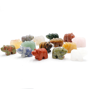 Wholesale Natural Polar Bear Carving Craft Mixed Gemstone Crystal Diamond Healing <strong>Stone</strong> for Christmas Animal Theme - Product Image 1