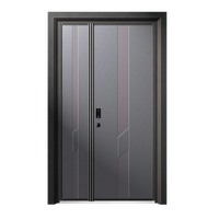 Puerta de Seguridad Moderna de Acero Zonle, Puerta Principal Exterior Antirrobo para Casas