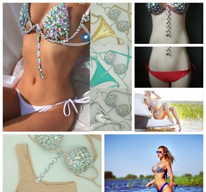 9 colores Stock Lencería sexy Night Club Wear Mujeres <span class=keywords><strong>String</strong></span> Bragas Super Micro <span class=keywords><strong>Glitter</strong></span> Bikini con cristal - Product Image 6