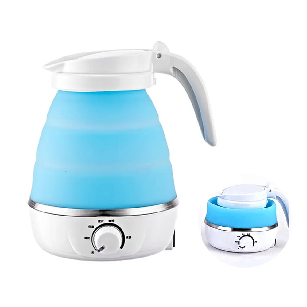 CHRT Mini Folding Kettle 600ml Silicone Hot Water Shell Intelligent Power-off Protection Travel Home Used Electric Kettle