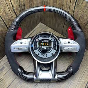 Volant personnalisé en fibre de carbone DOS pour <span class=keywords><strong>Mercedes</strong></span>-Benz, style AMG, 2018-2023 W167 W205 W213 GT 63 Classe C Classe G <span class=keywords><strong>GLA</strong></span> - Product Image 3