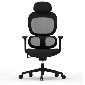 Chaise de bureau ergonomique moderne à dossier haut en maille pivotante pour dirigeant, cadre, personnel, avec fonction bascule - Product Image 1