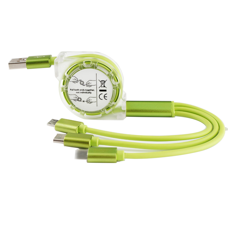 Honatop 3 in 1 Cellphone USB Charging cable Multicolors android Micro Lighting and Type C