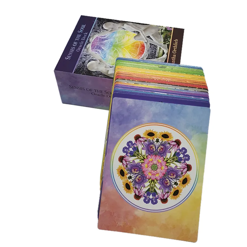 Aangepaste Originele Orakel Tarot Kaart Dek Met Gilde Boek Fabriek Afdrukken Hoge Kwaliteit Astrologie Jeu De Cartes Orakel Tarot