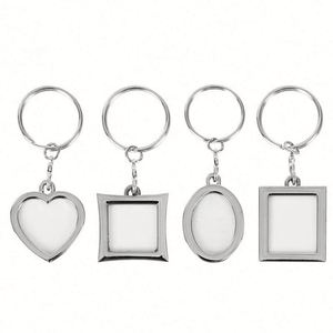 Promotional Custom Shape Sublimation Keyrings Customized Blank Metal Heart Transfer Printing Keyholder DIY Keychains - Product Image 2