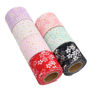 Cuộn Vải Tuyn Hoa Mận 6Cm 25Yard Ruy Băng Phụ Kiện Tóc Tự Làm Váy Tutu Quà Tặng Trang Trí Tiệc Cưới Thủ Công - Product Image 2