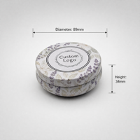 Boîte en métal ronde personnalisée avec logo imprimé pour emballage de baume, crème, bougie, bonbons, cadeaux, stockage, vente en gros, OEM, ODM, boîtes vides