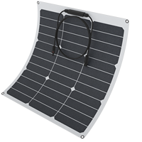 Panneau solaire monocristallin flexible ETFE 20W 40W 50W avec housse en tissu, kit treuil marin 18V, ensemble de charge portable