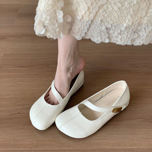 <span class=keywords><strong>Mocasines</strong></span> Retro Rojos de Una Sola Capa Antideslizantes para <span class=keywords><strong>Mujer</strong></span>, Primavera 2026, con Velcro, Estilo Mary Jane, Punta Pequeña, de Cuero, para Ir al Trabajo - Product Image 3