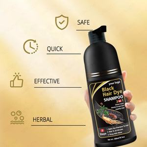 <span class=keywords><strong>Champú</strong></span> Tinte Natural para el Cabello Negro con Ingredientes Herbales, Sin Amoníaco, para Cabello Gris, para Mujeres y Hombres - Product Image 2