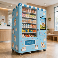 Distributeur automatique de friandises pour animaux de compagnie Yunyin, refroidissement par compresseur, équipement de libre-service sans personnel, capacité 270-648, pour parcs et animaleries