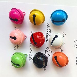 Campana Redonda de 22mm Color Caramelo para Mascotas, Accesorio DIY para Llavero, Campana Colgante de Navidad - Product Image 2