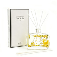 Diffuseur de parfum naturel longue durée sans alcool pour hôtel, avec fleurs séchées, 100 ml, prêt à être expédié, avec emballage