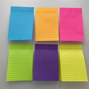กระดาษโน้ตแบบมีเส้นสีสันสดใส กาวเหนียวแน่น  แผ่นบันทึกข้อความแบบกำหนดเองได้ - Product Image 2