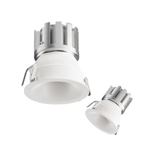 Spot encastré rond en aluminium anti-éblouissement, chrome, LED, éclairage décoratif intérieur, OEM, ODM