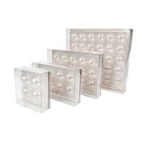 15 boîte-cadeau d'emballage en plastique transparent de chocolat de truffe avec l'insertion pour les boîtes transparentes de bonbons