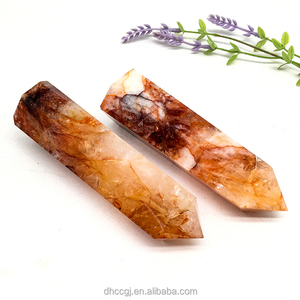 Tinh thể màu đỏ lửa thạch anh điểm lớn Wand tinh thể tự nhiên lửa thạch anh 6inch 7inch tháp lớn cho trang trí - Product Image 5