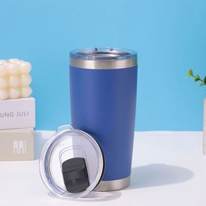 Cadeaux Spéciaux pour les Fêtes - Tasse Thermos en Acier Inoxydable 304 à Double Paroi Isolée sous Vide de 20 oz avec Couvercle Magnétique Coulissant Anti-Fuite pour Café - Product Image 1