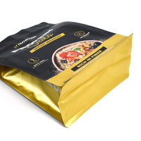 Large Flat Bottom Stand up Pouch Custom Matte Resealable Zipper Box Bag for Protein Oats Instant Breakfast Bulk Powder