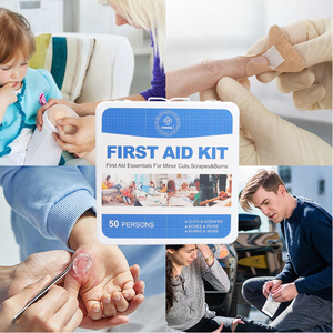 Botiquín de Primeros Auxilios de Metal para 50 Personas, 175 Piezas, Accesorios Médicos Básicos, Botiquín de Primeros Auxilios para el Hogar, Oficina y Exteriores - Product Image 6