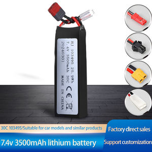 Bateria Recarregável de Íons de Lítio 7.4V 3500mAh Direto da Fábrica 103495 Película Preta para Carros e Caminhões Elétricos Infantis - Product Image 2