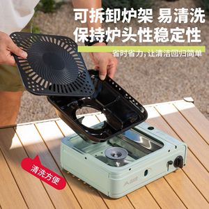 Bisina Outdoor Gas Stove 3500W With Griddle Plate For Camping Barbecue Picnic - Product Image 2