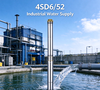 Pompa Celup Sumur Dalam MINGYUAN 4SD6/52 10HP 4 Inci, Pompa Air Borehole Baja Tahan Karat, Head Maksimum 349m untuk Irigasi Pertanian