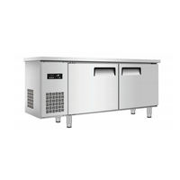 Banc de travail réfrigéré multifonctionnel en acier inoxydable, congélateur, hôtel, restaurant, cuisine, table de préparation alimentaire commerciale, poste de travail
