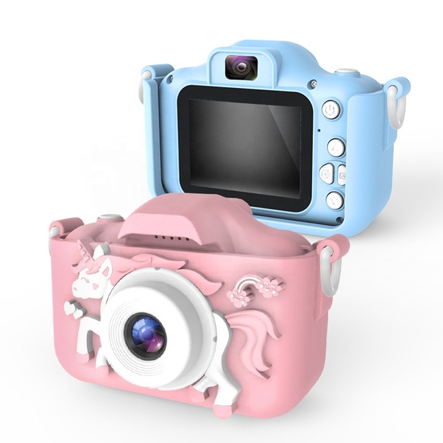 1080P HD Camcorder Digital Screen Cute Toy unicorn Children's Shot Photo Kids Gift Selfie Toddler Cheap Kid Camera for Boys Girl