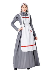 2026 Groothandel Cosplay Dokter en Verpleegster Kostuums Middeleeuwse Europese Vintage Verpleegsterjurken Dames Lange Rokken - Product Image 2