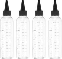 Bouteilles souples en PET transparent de haute qualité avec bouchon à pointe de précision anti-fuite pour l'emballage d'huile capillaire, de liquide ou de colle