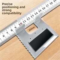 Localisateur d'installation de charnière magnétique compact, 90 °   Guide de perçage à angle droit pour l'alignement des charnières et des interstices des portes d'armoires