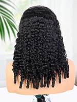 Perruque Lace Front en Cheveux Humains Bouclés Indiens, Qualité Supérieure, Sans Colle, Longue, Naturelle, Dentelle HD Transparente 9A pour Perruque Lace