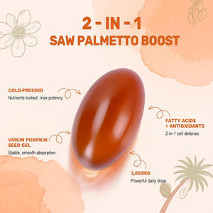 Gel lembut minyak biji labu bersertifikat GMP dengan gergaji Palmetto mendukung kesehatan prostat 300 gel lembut - Product Image 3