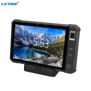 듀얼 카메라 산업용 패널 PC 러거 태블릿 10 인치 안드로이드 스캐너 지문 자동차 노트북