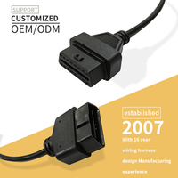 Câble d'extension automobile OBD-II 16Pin mâle à femelle 1M 1.5M OBD II OBD2 16 broches cordon d'extension d'outil de Diagnostic de voiture