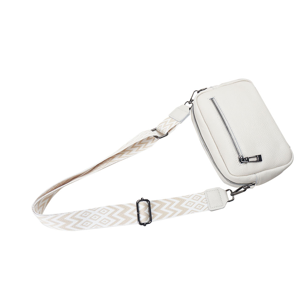 ★ leathery★ Nylon padded crossbody bag WHITE LRBG3401WH Camera Crossbody Bag Women PU Leather Shoulder Purse