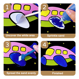 Tùy Chỉnh Màu Sắc Cát Sơn Trẻ Em Handmade DIY <span class=keywords><strong>Scratch</strong></span> Nghệ Thuật Cát Sơn <span class=keywords><strong>Set</strong></span> Đồ Chơi Đầy Màu Sắc Cát Sơn Vẽ Cho Trẻ Em - Product Image 3