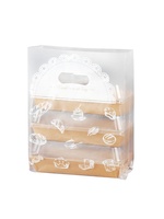 Sacs à emporter jetables en plastique blanc pour petit-déjeuner supermarché boulangerie cuisson poulet frit sérigraphie côté impression